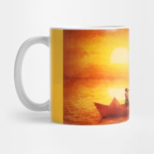 paper boat sailing adventure Mug
